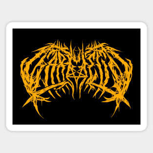 Garfield (Lasagna Orange Variant) - Death Metal Logo Sticker